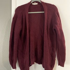 Maroon sweater/cardigan